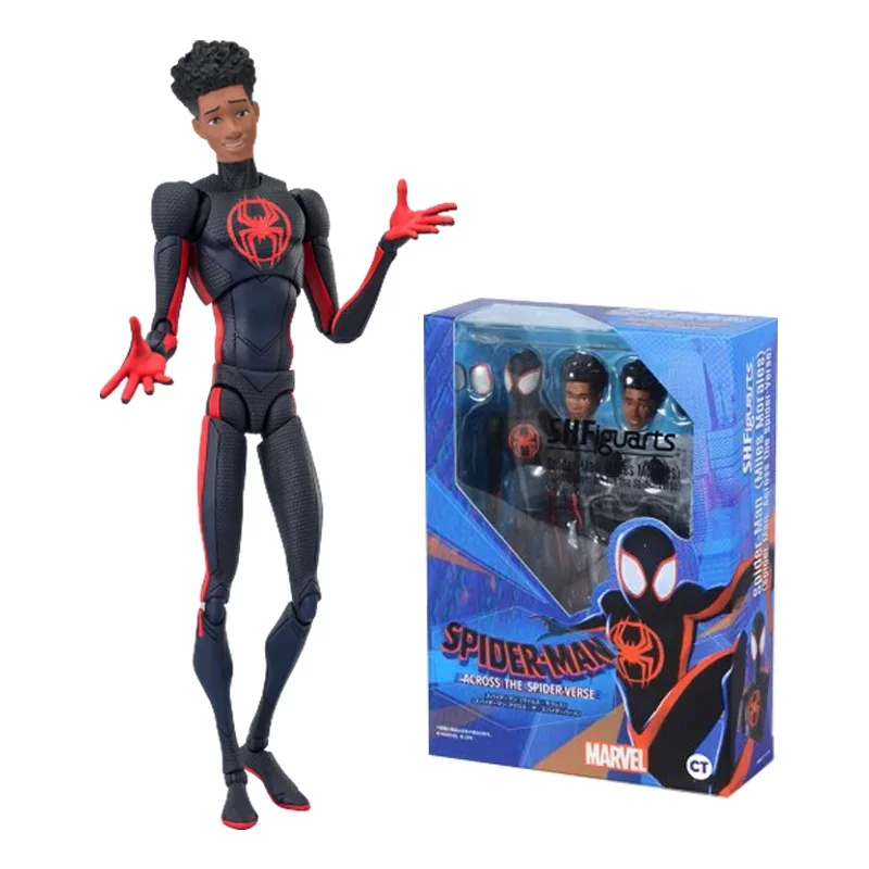 

SHF Spider-Man Miles Morales Gwen Stacy Action Figures Marvel Spider-Man Across The Spider-Verse Figure PVC Spiderman Model Toys