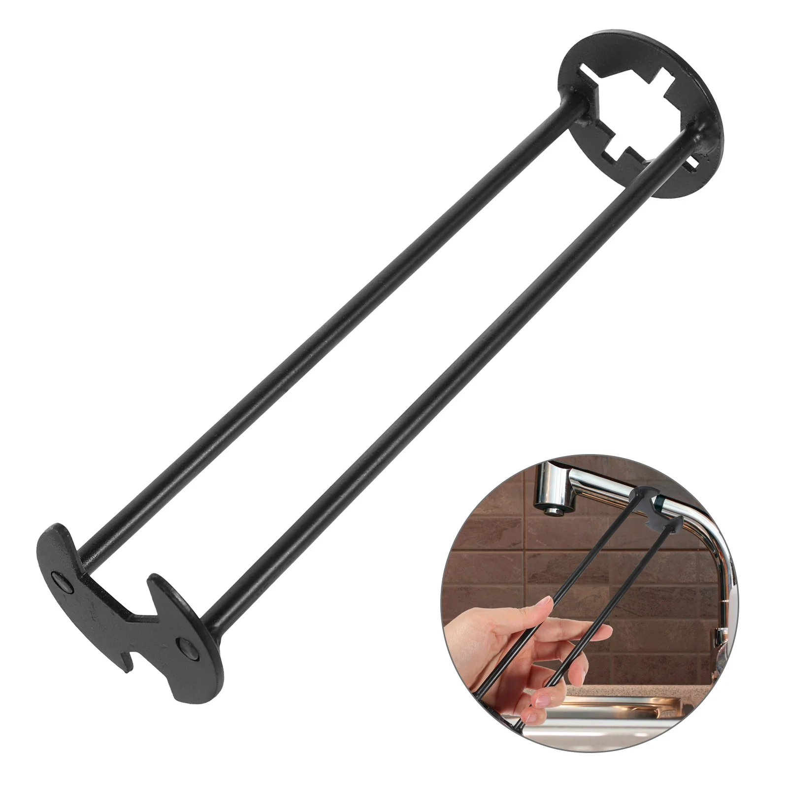 

Multi-functional Steel Wrench Multipurpose Bathroom Sink Wrench Water Wrench