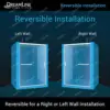 Half frameless sliding shower door, transparent glass 6mm thick tempered glass 3