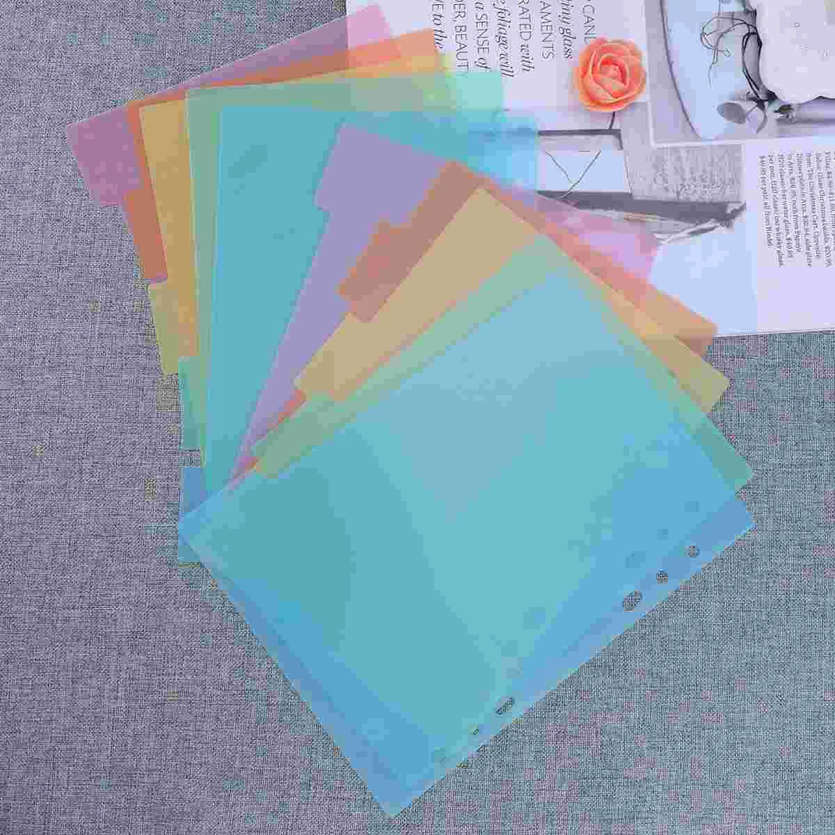 

2 Pcs Index for Notebook Page Divider Binder Clip Pocket Tab Cards Hand Account
