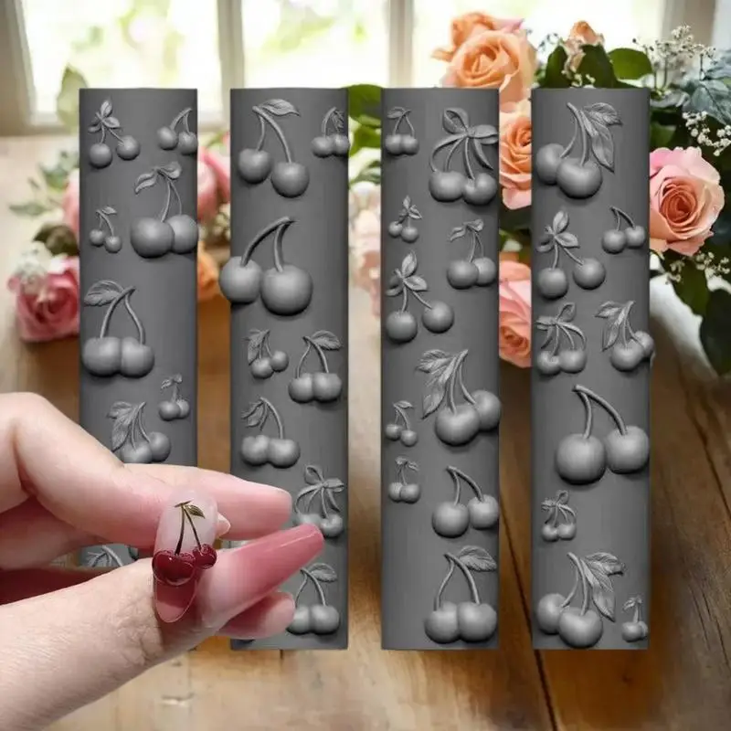 1PC 장미 꽃 나비 실리콘 몰드 네일 아트 장식 DIY 체리 디자인 네일 템플릿 쥬얼리 공예 매니큐어 디자인 도구