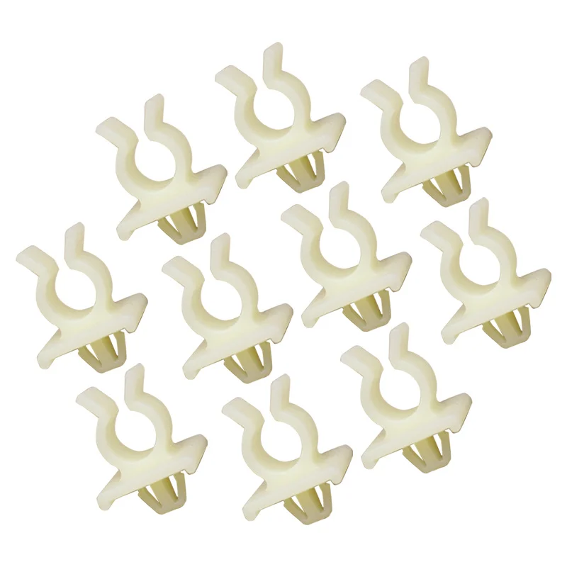 

10Pcs Beige Hood Support Prop 10mm Rod Clips Holders Plastic Fit for Nissan 24220-89986