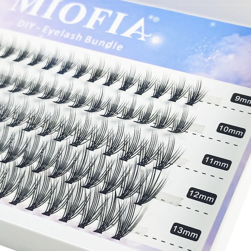 1/Box 100 Bündel Nerz-Wimpern Natürliche 3D-Wimpernverlängerung Russische DIY Einzelwimpern-Cluster Make-up-Tools Wimpern Cilia