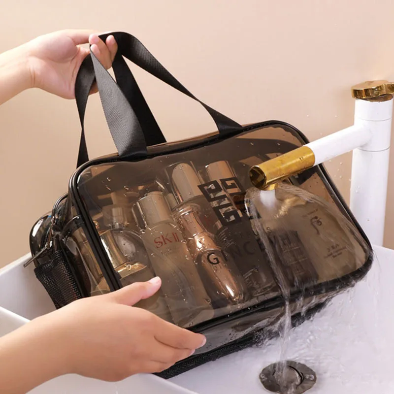 Travel Makeup Organizer Dry wet separation Make up Cosmetic Toiletry Kits Wash Bag Bathroom Storage Skin Care Skincare Plastic 6