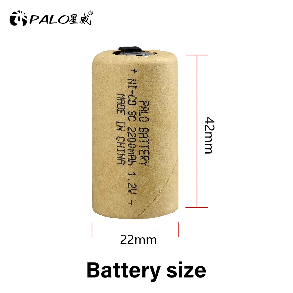 Pilha Recarregável do Sub c 2200 de 1.2 Volts da Bateria 1.2 v Nicd sc de Palo Ni-cd Mah com Guias da Soldadura para a Chave de Fenda Elétrica da Broca - Image 5