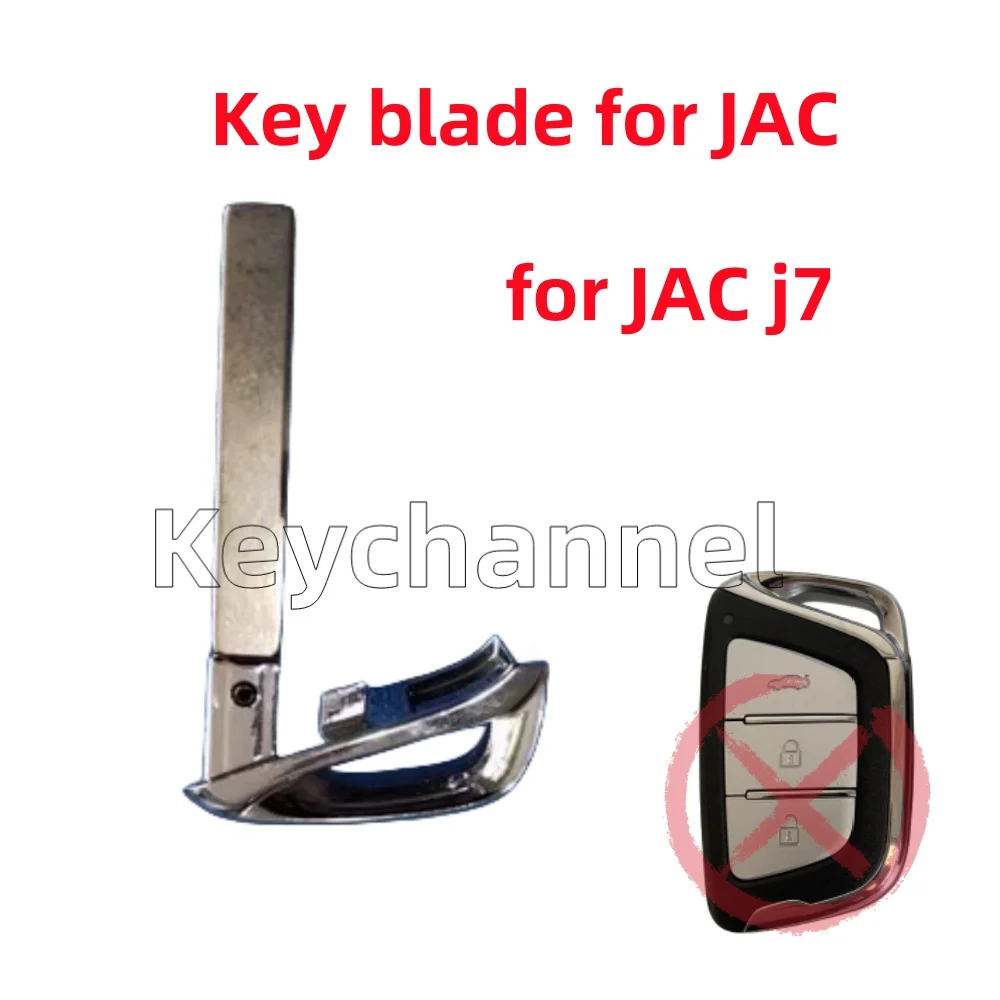 keychannel 1pcs Car Key Blank Emergency Key Blade Smart Remote Keyless Fob Insert Blade for JAC J7 T8 S4 S7 Spare Door Key 2023 oem best selling wifi unlock iron door remote intelligent cylinder ttlock smart lock