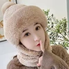 Plush Hat Women S Scarf Mask Integrated Ear Protection And Headband Cap 5