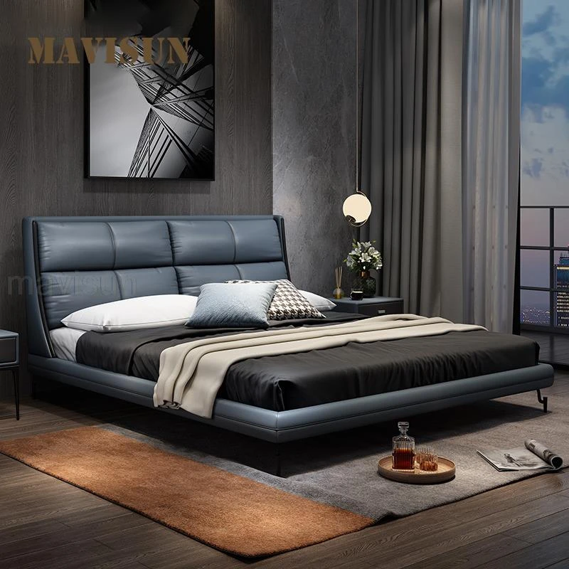 Boer Additief cliënt Licht Luxe Nordic Stijl Slaapkamer Tweepersoonsbed 1.8 Meter Moderne  Minimalistische Hoge Kwaliteit Lederen Bruiloft Bed|Bedden| - AliExpress