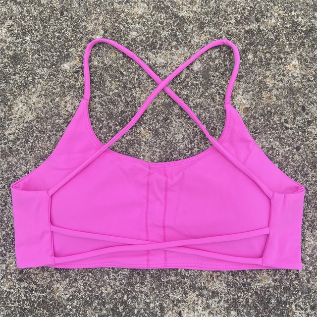 Women Sports Bra Sexy Cross Straps Back Fitness Bralette High Impact Gym Yoga Workout Crop Top Vest Push Up Running Underwear 5