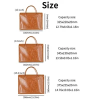Sac à main en cuir PU pour femmes, sac à main pour ordinateur portable 13/14/15.6/16 pouces pour tablette Macbook Air HuaWei MateBook Lenovo Thinkpad 3