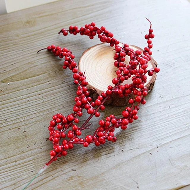 Red Berry Picks Artificial Berry Stems Fruit Branches Free DIY Create A  Christmas Mood Wedding Decoration Christmas Tree - AliExpress