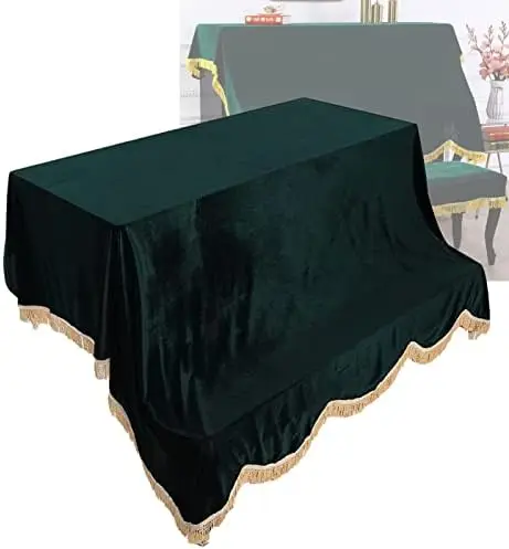 

Upright Piano Cover,200 * 150cm Colorfast Vertical Piano Dustproof Cover with Tassels ,Pleuche Washable Piano Instruments Access