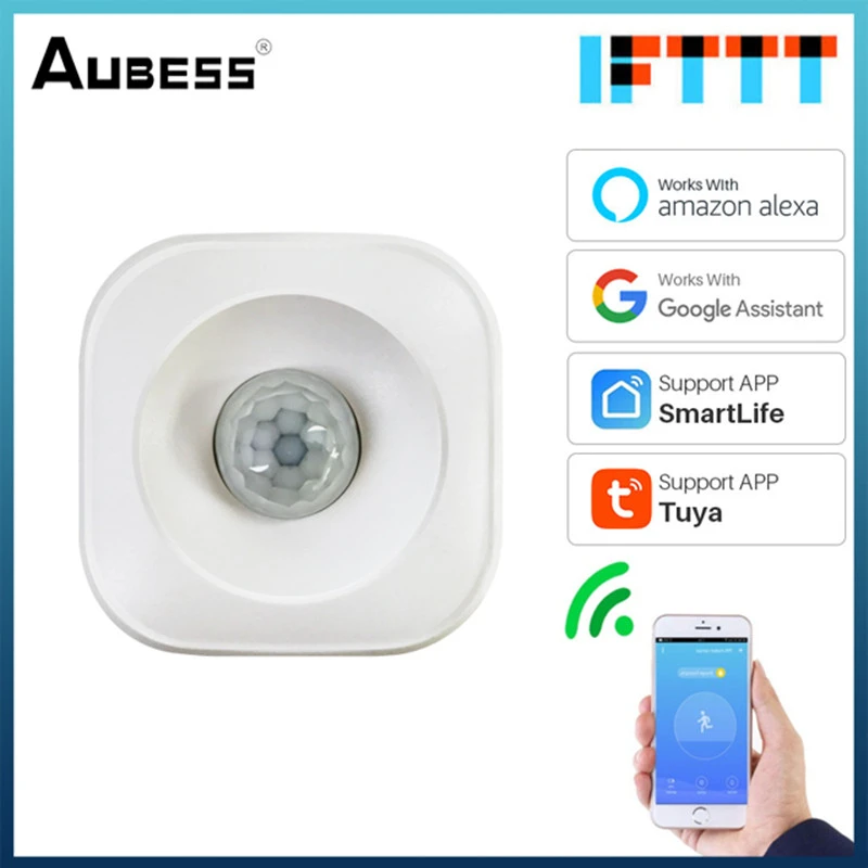 Tuya/WiFi PIR Motion Smart Sensor Wireless Infrared Detector Security Burglar Alarm Sensor Smart Life Google Home APP Compatible cat toys