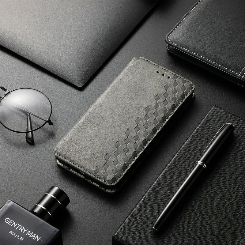 Luxury Magnet Leather Texture Wallet Case Flip Cover