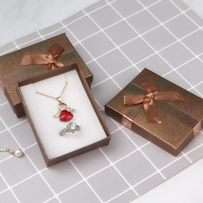 Velvet Metal Necklace Holder and Cardboard Jewelry Gift Box with Butterfly Bow – Sponge... - SKU VMNH1054 - UGI Packaging