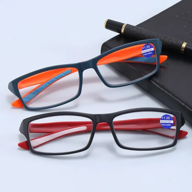Fashion Sports Reading Glasses Elderly HD Reading Presbyopia Glasses Men European American Anti Blue Light Presbyopia Eyewear 2