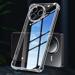Enhanced Shockproof Silicone Phone Case with Airbag Cushioning and Clear Design for Redmi K80 Ultra (Clear)