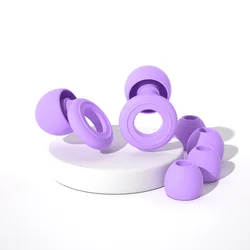 Loop Noise - Canceling Waterproof Ear Plugs for Sleep and Swim, Silicone Hearing Protection for Children (Purple)