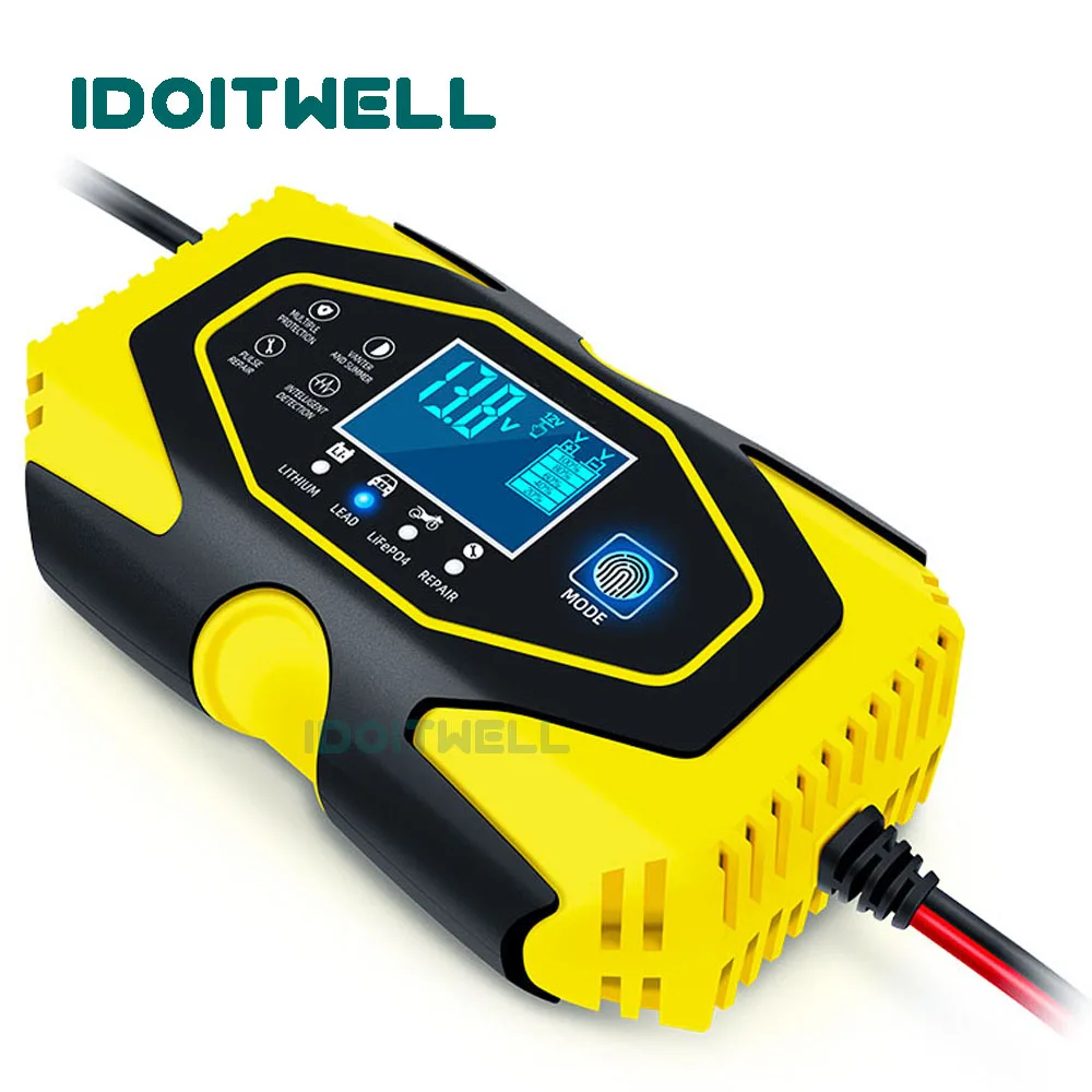 

Automatic truck Car battery charger 12V 6A 24V 3A Universal 7-stages Pulse Repair 12V/24V dry wet lead acid batteri charger