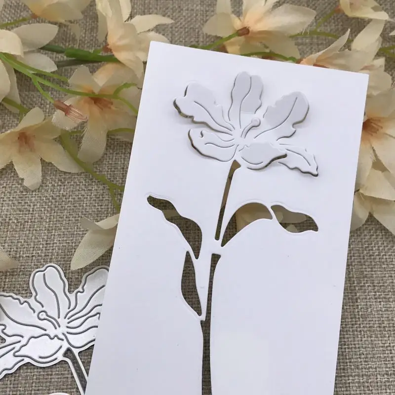 꽃 배경 프레임 금속 절단 다이 스텐실, DIY 스크랩북 장식 엠보싱 공예 다이 커팅 템플릿