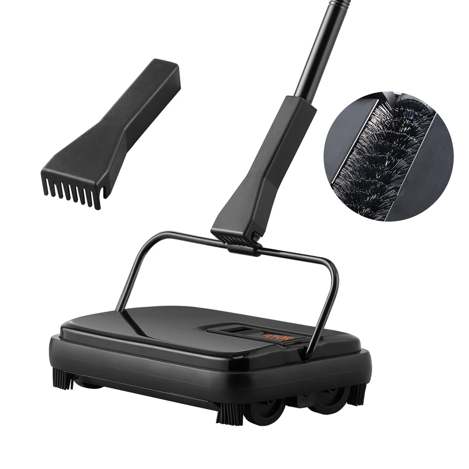 Effortless Manual Carpet Sweeper for Hard Floors