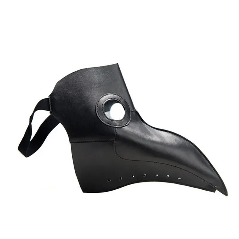 Halloween Pest Arzt Maske Schwarz Gummi Proboscis Beek Steampunk Gift Gas Latex Maske Kinder & Erwachsene Cosplay Requisiten – Detail 4