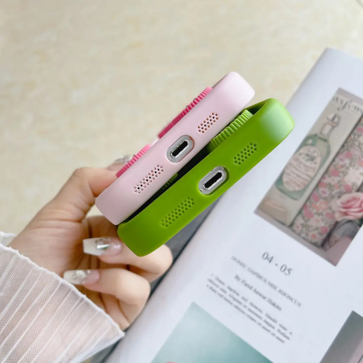 Cute 3D Biscuit Silicone Soft Phone Case - Matte Back Cover