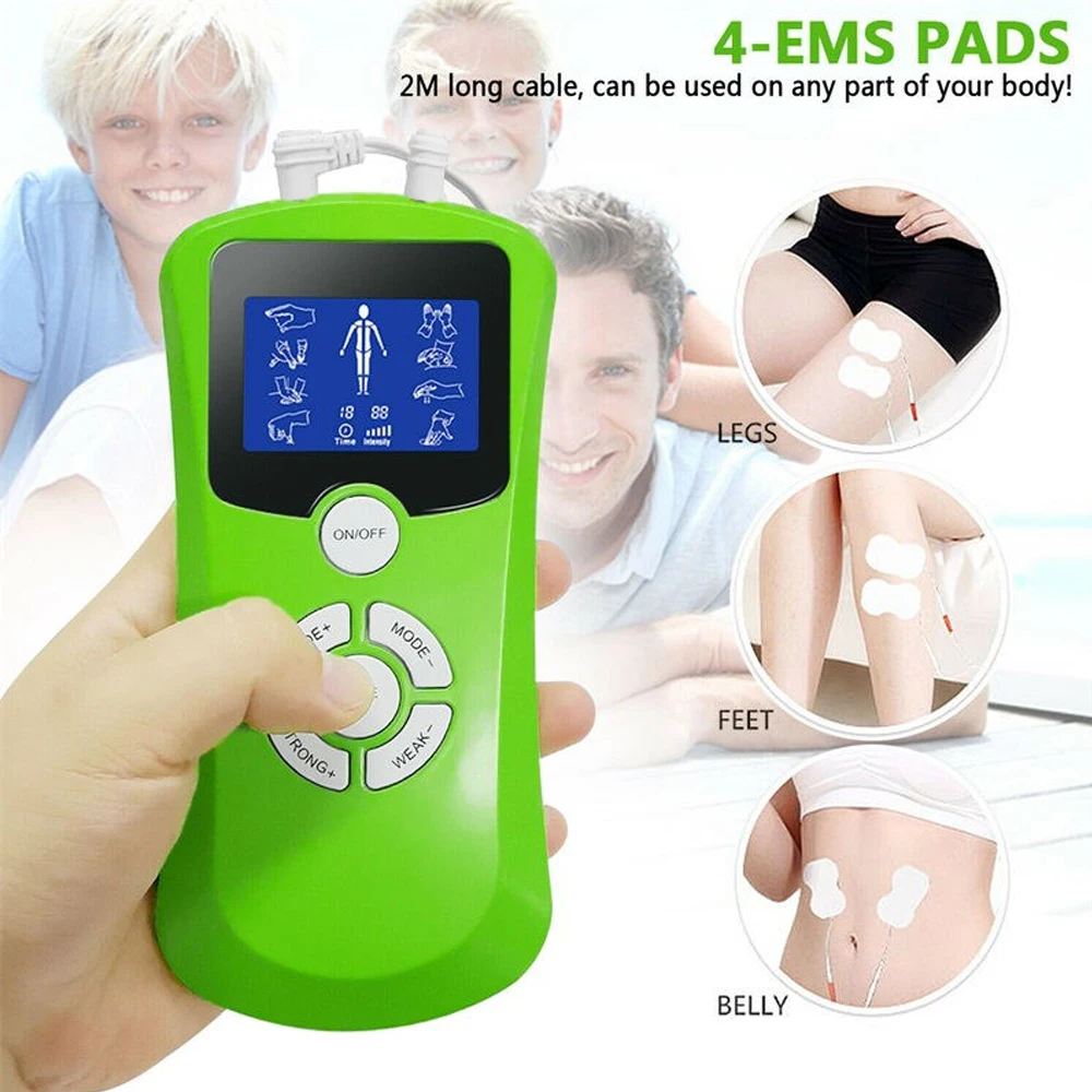 Electric Neck Massager EMS Muscles Massage Stimulator Adjustable Tens Acupuncture Meridian Physiotherapy Digital Massage Tools