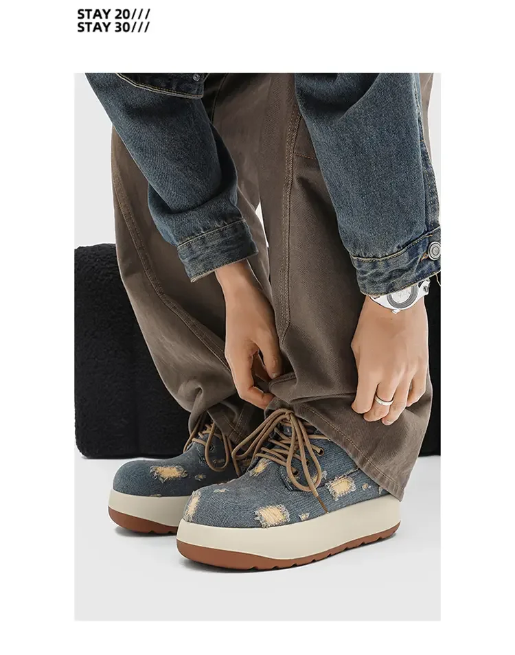 seasonal niche Q-version big head casual leather shoes, sports men's shoes, fashionable men's shoes