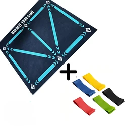 Enhanced Football Training Dribble Mat - Non-Slip, Foldable for Indoor and Outdoor Use, Suitable for Kids and Adults (Mat elastic band)