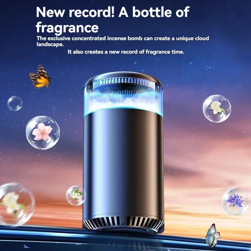 Smart Car Air Freshener Ultrasonic Atomizer Long-lasting Natural Car Fragrance Diffuser New Smell Experience Flavoring Gift