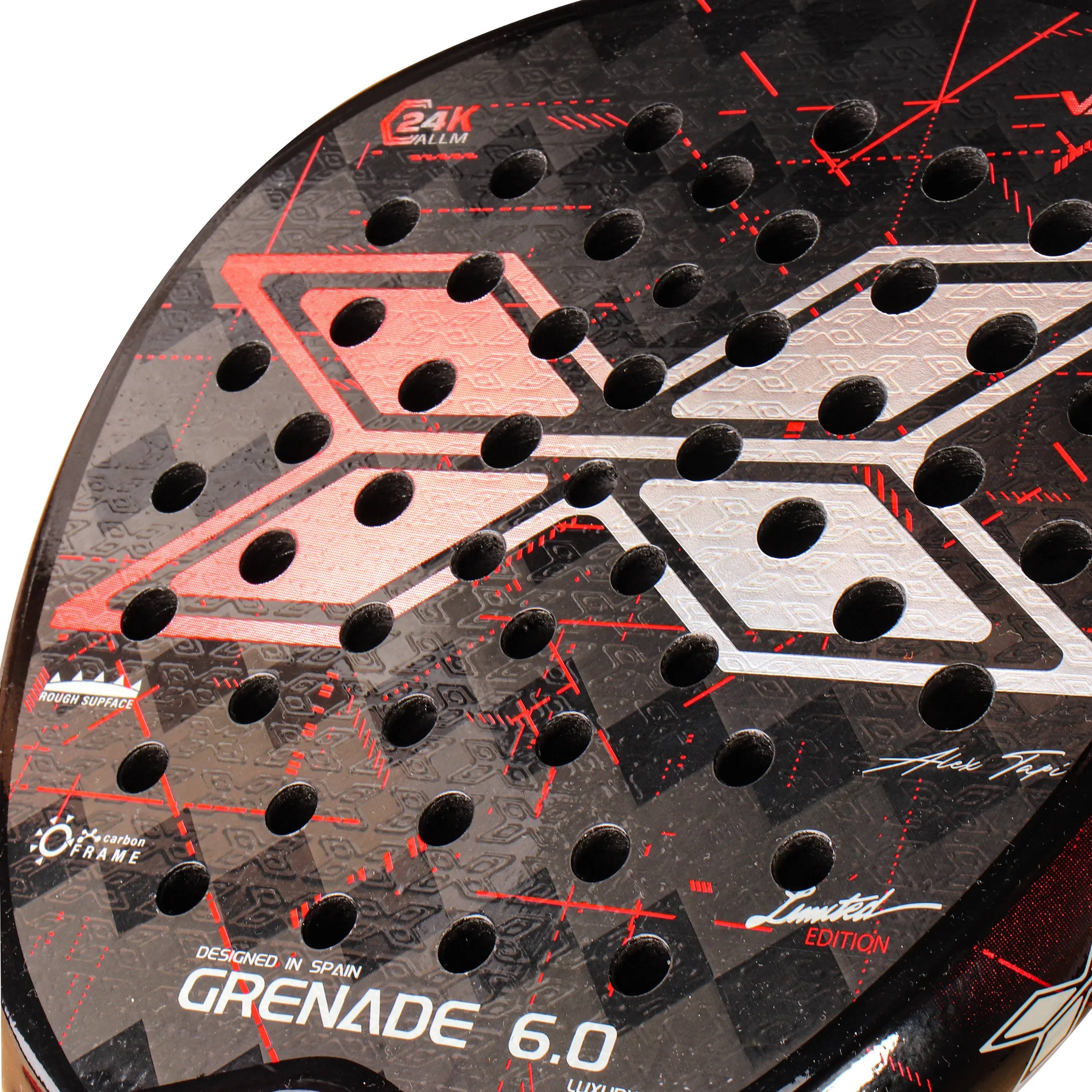 ARRONAX-Tennis Padel Racket Paddle Racquet EVA Soft 18K 24K Carbon Fiber 3D Hexgon Padel Paddle for Beginner