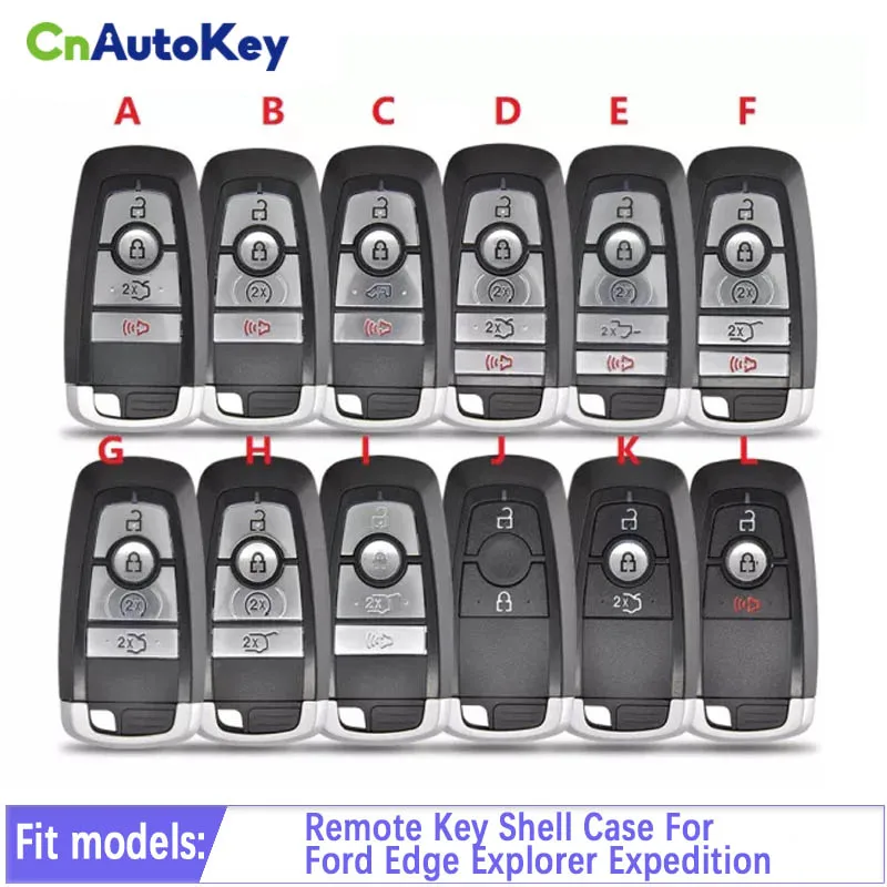 Cs018033 2/3/4/5 Pulsante Chiave A Distanza Shell Case Per Ford Edge Explorer Expedition Fusion Mondeo Sostituzione Smart Keyless Promixit