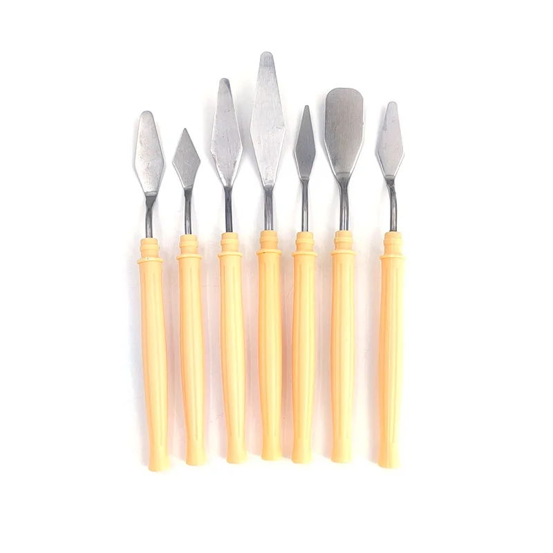 Oil Paint Knife Set - 7pcs Mini Palette  Baking Spatula for Cake Design and Clay Sculpting