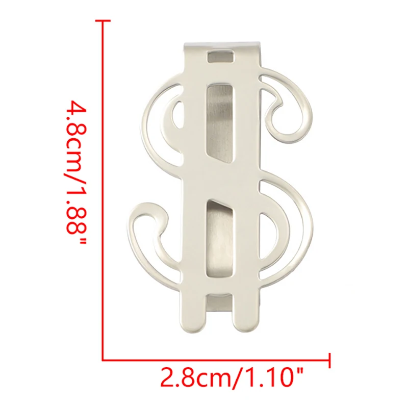 Sleek Stainless Steel Money Clip – Stylish Dollar Design Cash Holder