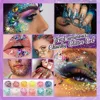 12 Colors Glitter Gel Makeup Glow in The Dark Body Glitter Gel UV Face Glitter for Women Festival Party Glitter Makeup Gel 5