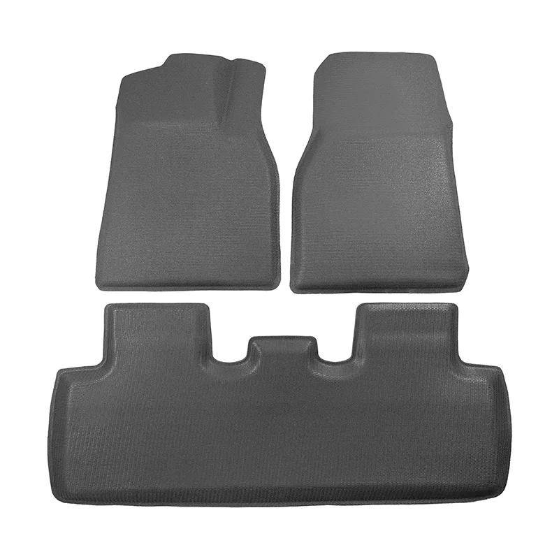 Adatto per Tesla Model Y — Tappetini per auto XPE, design verticale/incanalato con retro a strappo per una tenuta sicura. - Image 2