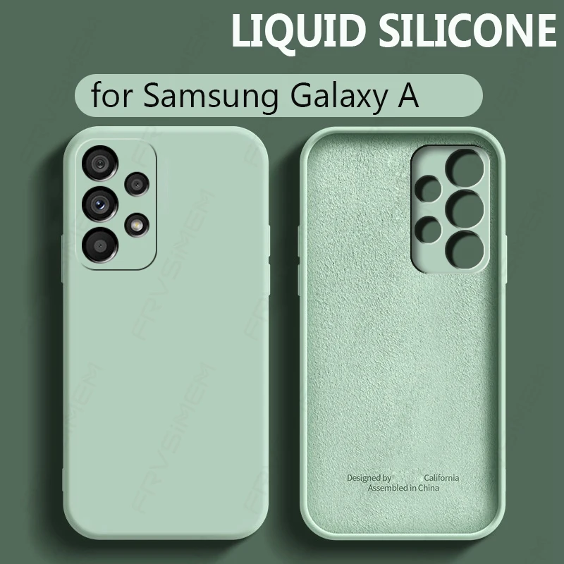 Luxus Original Flüssigsilikon Soft Cover für Samsung Galaxy A12 A22 A32 A22S A52 A72 A52S A33 A53 A73 5G M32 M12 M52 M_voghion.com