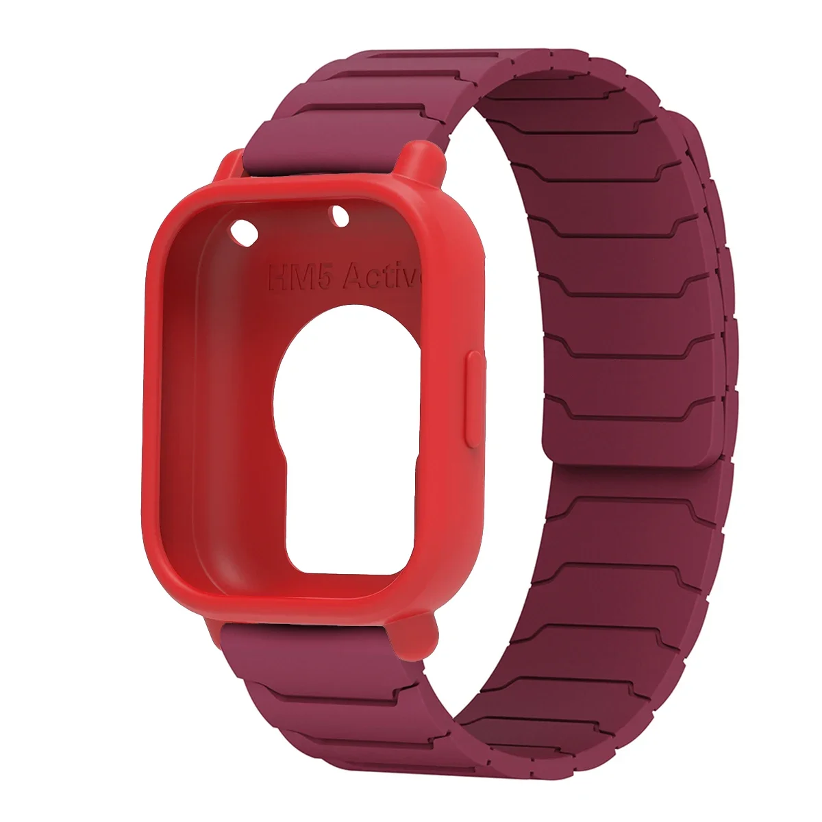 Enhanced Protector Case with Silicone Strap - Full Cover TPU Soft Shell and Magnetic Sport Band