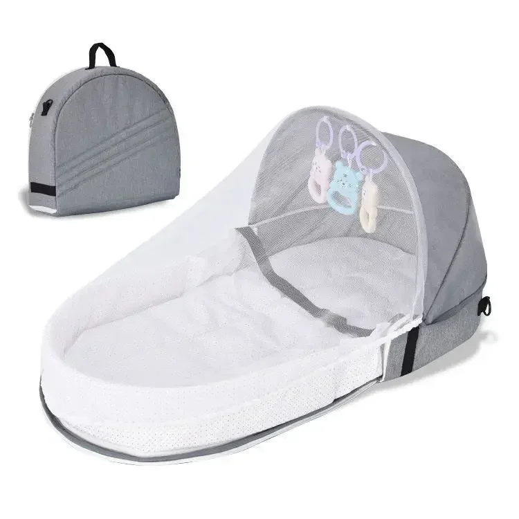Convenient Folding Pressure-proof Crib Middle Bed Newborn Baby Isolation Bionic Travel Crib