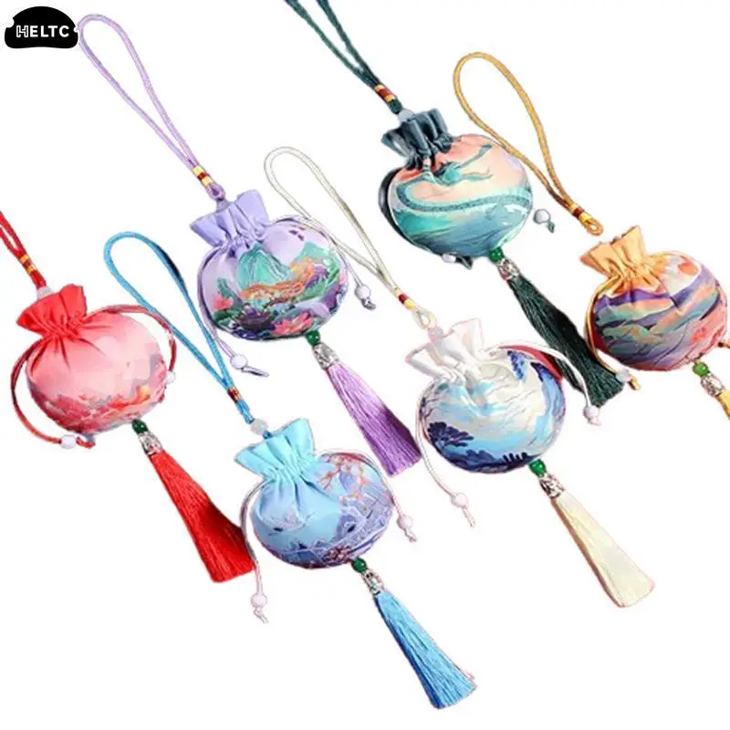 

1 шт. Саше в китайском стиле, Высококачественная вышитая антикварная Подарочная сумка на шнурке с кисточкой и цветком, дракон, лодка, праздник, фотоальбом