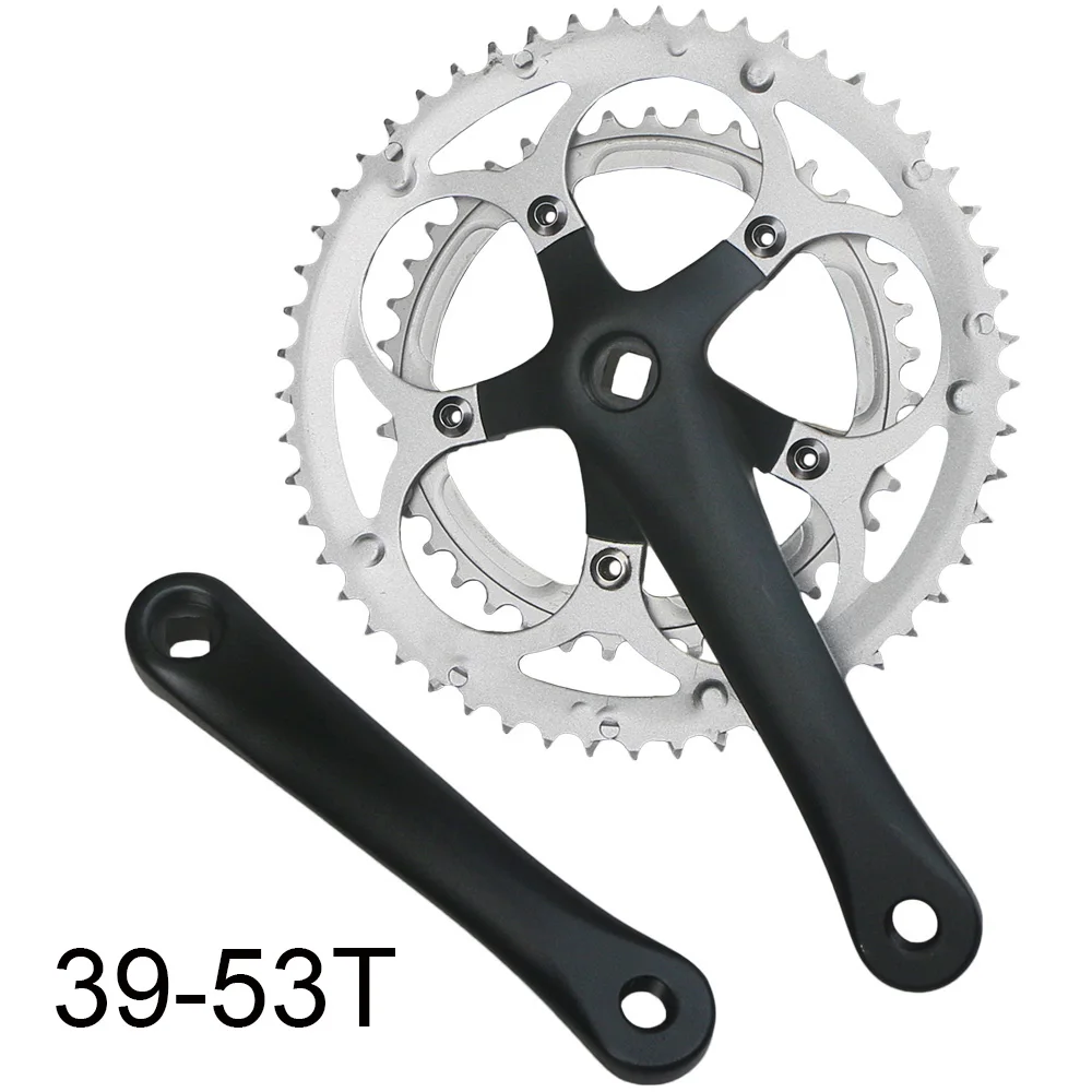 Square Taper 46t Crankset 110bcd Road Bike Crankset 110mm 44t 46t