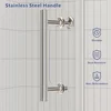 34 in.W X 72 in.H Shower Doors, SGCC Tempered Clear Glass, Reversible Installation, Chrome Finish, Hinged Pivot Shower Doors 5