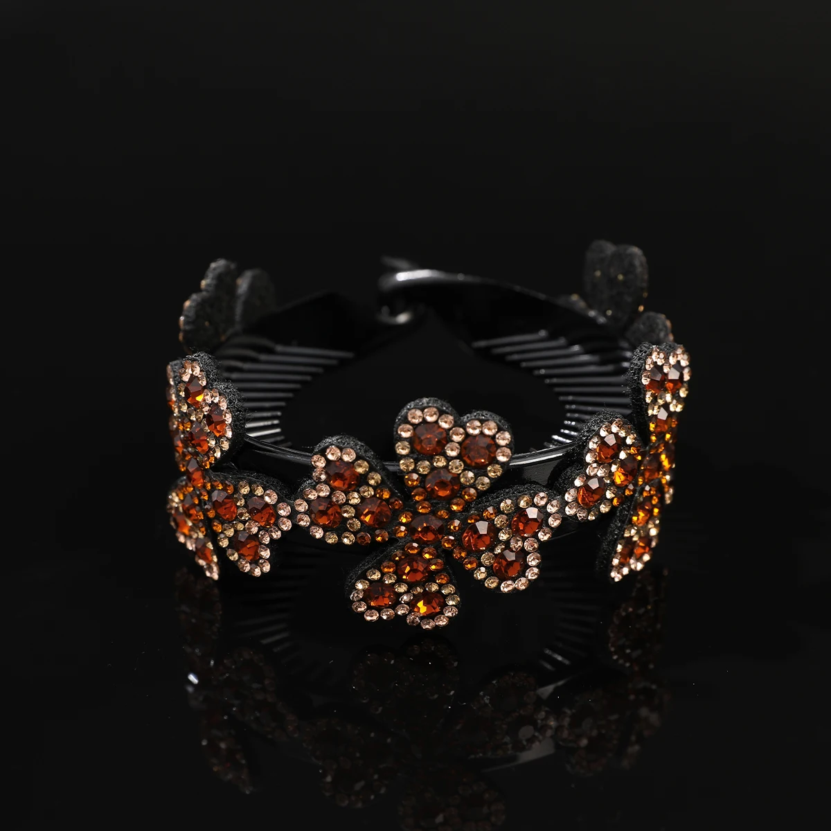 AWAYTR Strass Haar Krallen Frauen Kristall Blume Dutt Haar Clips Haarspangen Krabben Pferdeschwanz Halter Haarnadeln Haar Zubehör – Detail 9