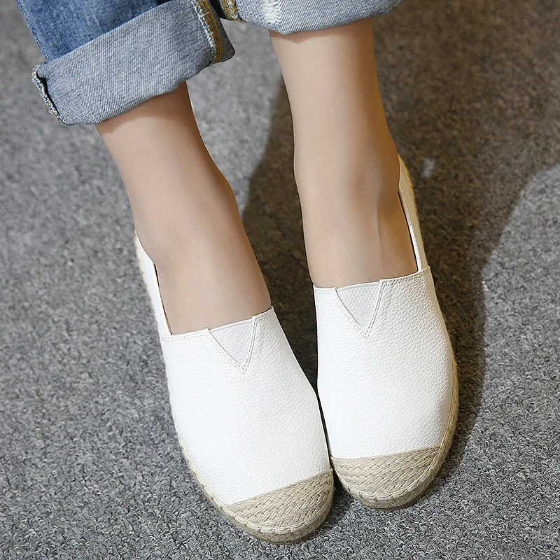 Fisherman Sneakers Flats Women Shoes High Quality New Ladies Casual Loafers Woman Low-cut Slip-on Plus Size Rome Retro Style