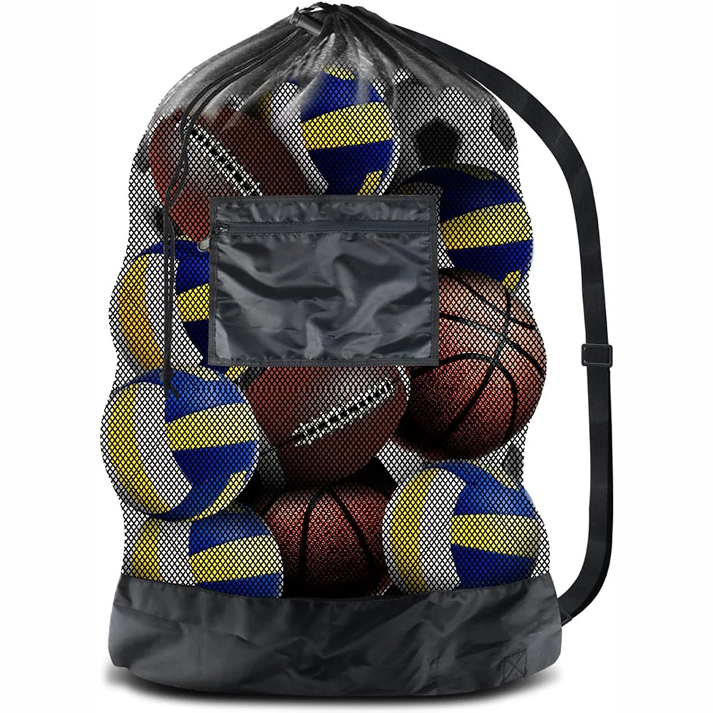 OxfordCloth Sports Training Ball Bag Football Mesh Bag Large Capacity Soccer Adjustable Net Storage Bag Swimming Gear Bags 3