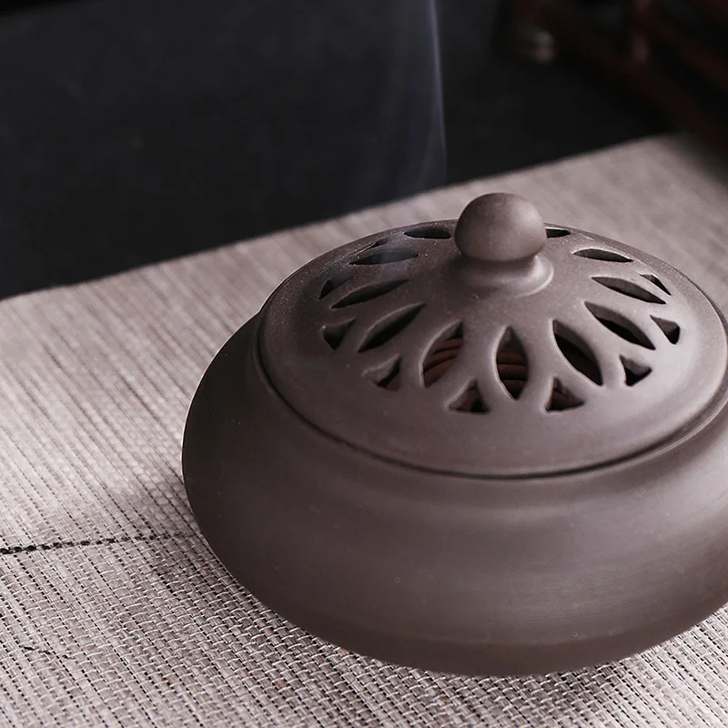 Tripod Sandalwood Stove Household Plate Aromatherapy Tower Burners Line Base Ceramic Indoor Incense Ornament_voghion.com
