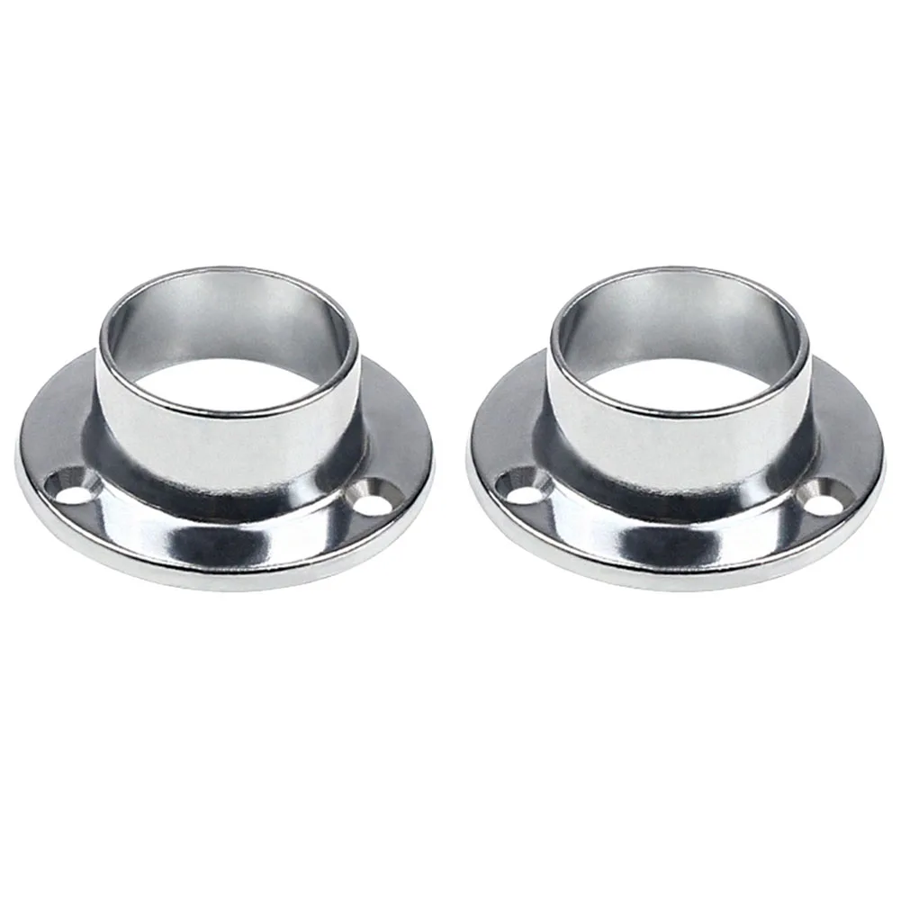 

Flange Bracket for Closet Hanging Clothes Rod Set of 2 Stainless Steel Pipes for Modern and Simple Style Cabinets