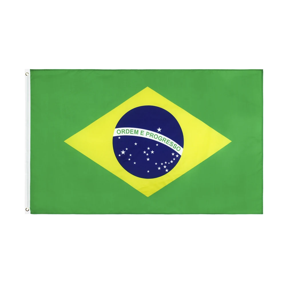 3x5ft 90cmx150cm brazílie br brasil národní standarta závěsný polyesterová digitální tisk prapor