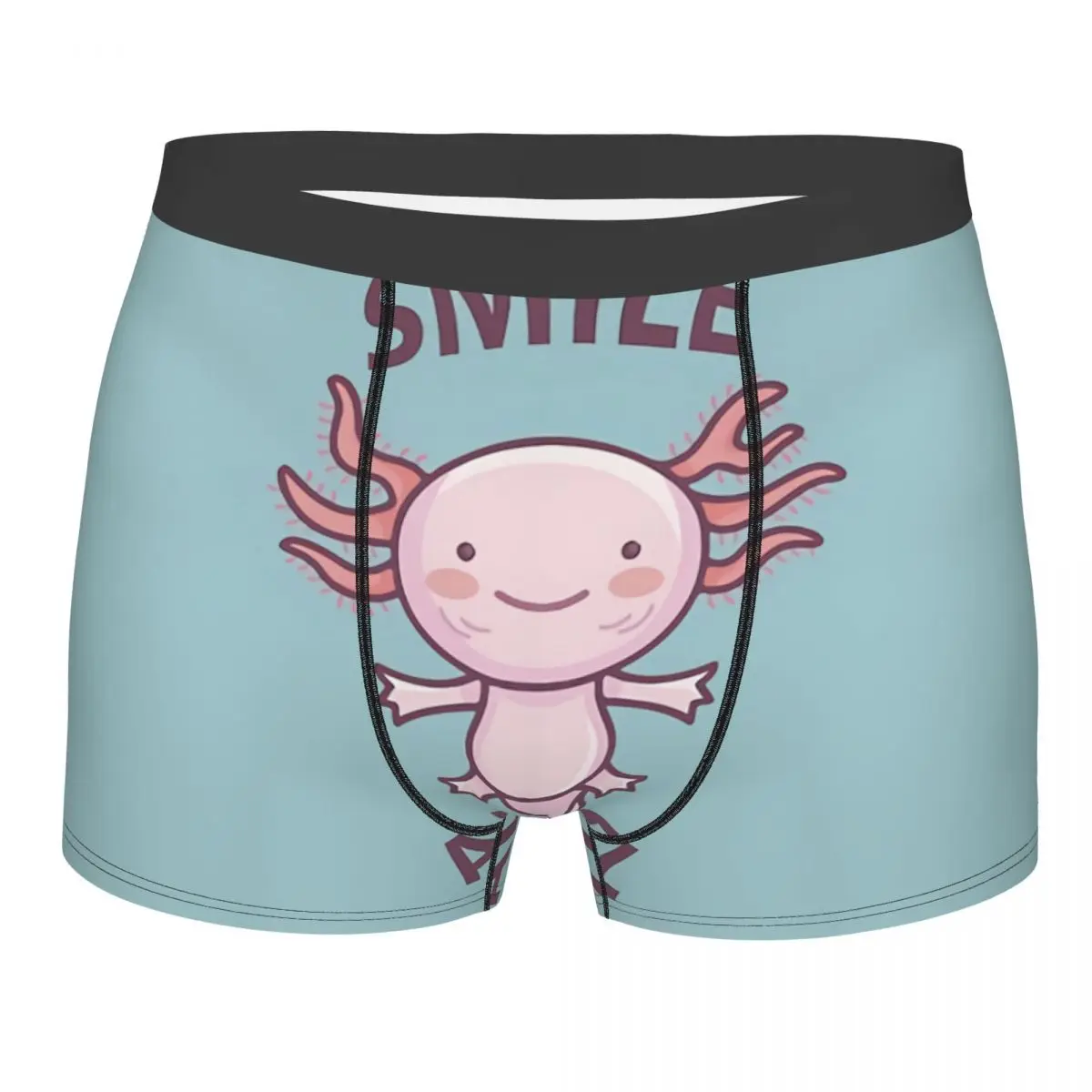 

Smiling Baby Happy Man's Boxer Briefs Underwear Axolotl Lover Highly Breathable Gift Idea